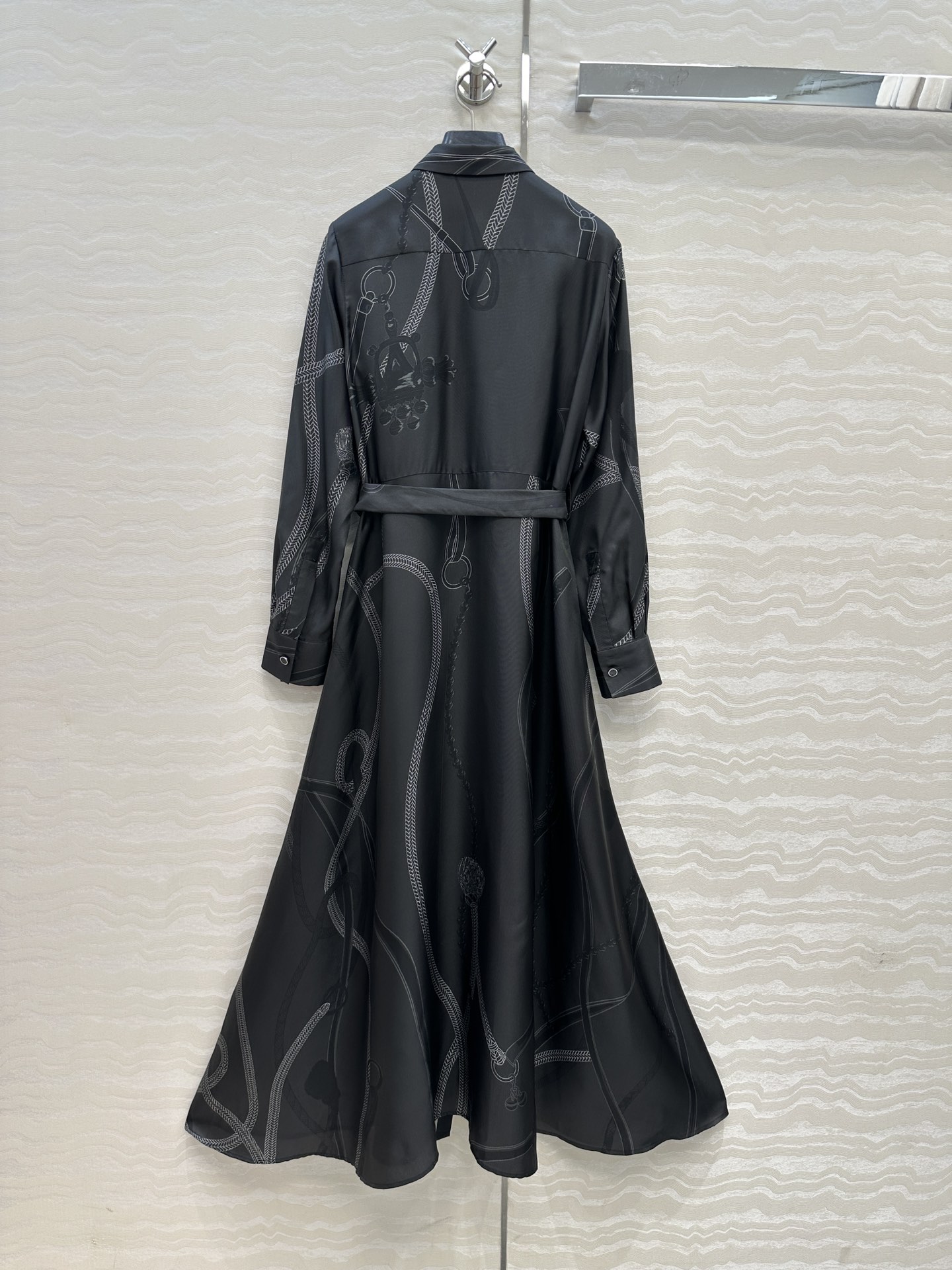 Elegant Women's Silk Shirt Dress With Belt, Long Sleeve, Palefroi Remix 9 i1757616412 3178 7