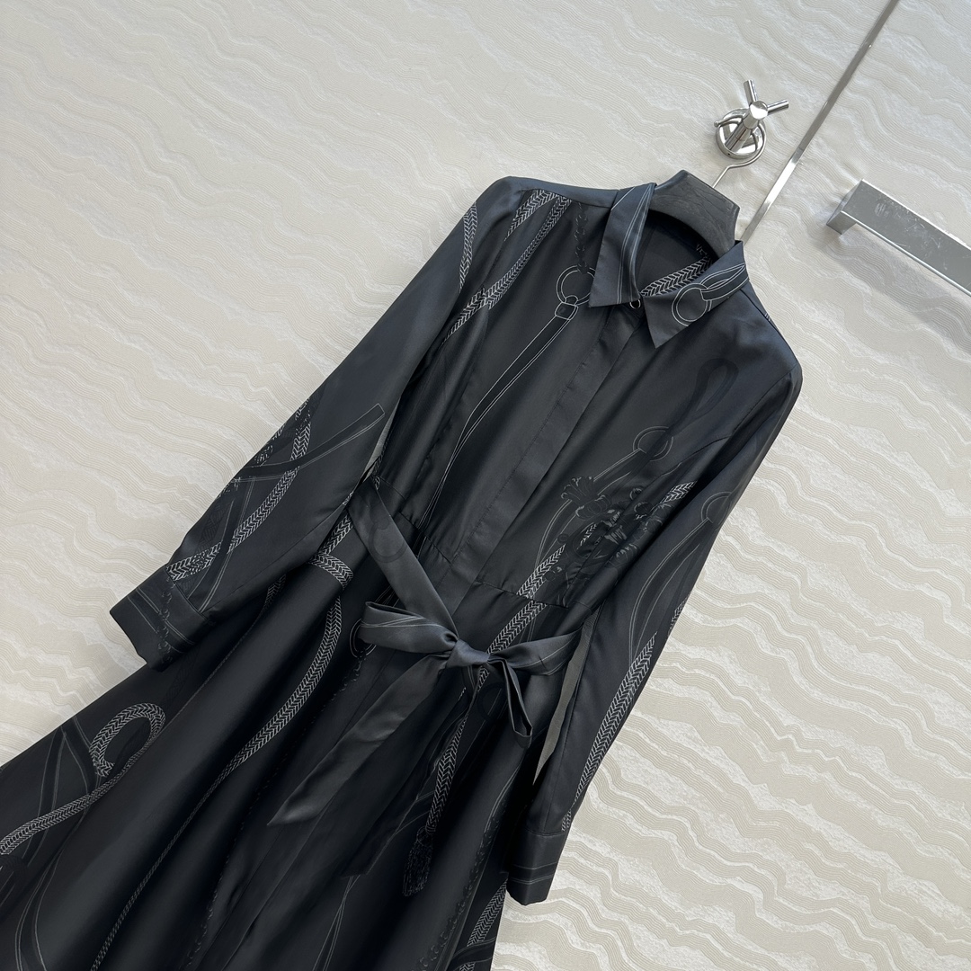 Elegant Women's Silk Shirt Dress With Belt, Long Sleeve, Palefroi Remix 3 i1757616412 8967 1