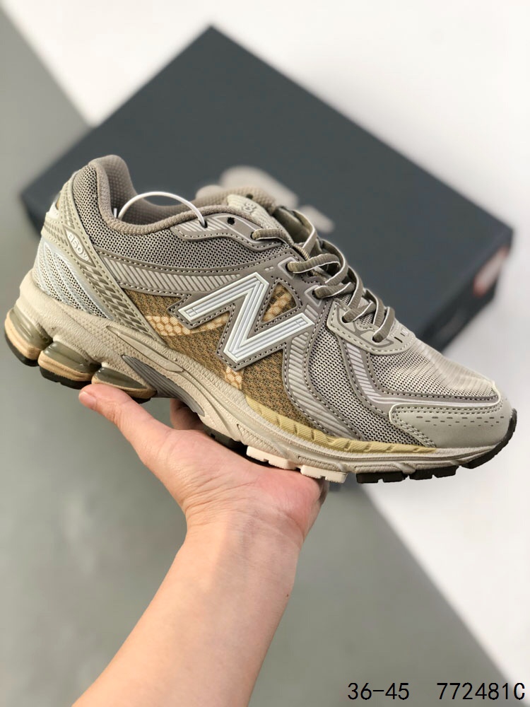 NB 新百伦 New Balance NB860V2系列复古老爹风休闲运动慢跑#采用皮革拼接透气网眼织物鞋面#T-Beam大底提供足步弓支撑,保持步态稳定#后跟搭载外露缓震胶 尺码:如图 ID:772481C