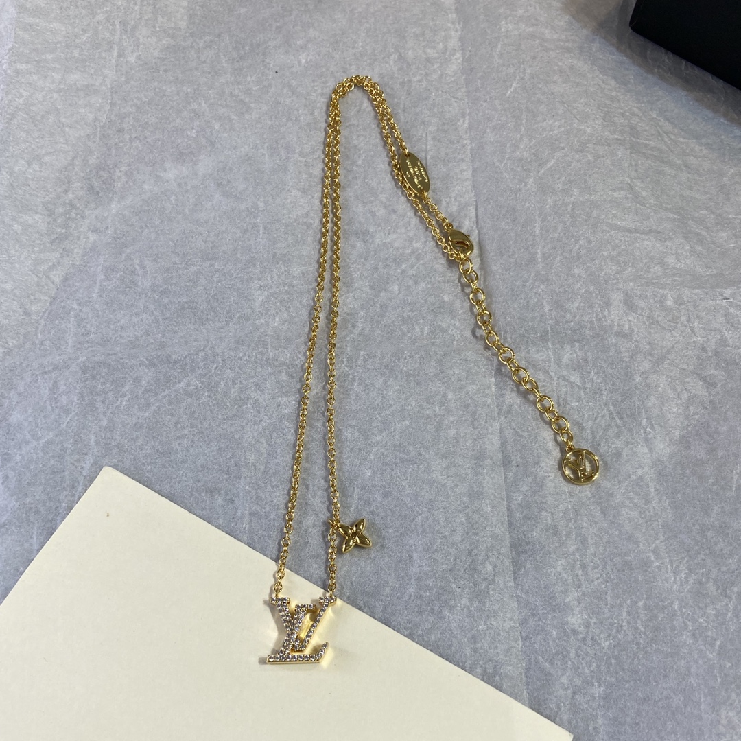 【LX493】 【LV Louis Vuitton collar】 ZP abre el molde y hace una versión de un logo simple y clásico. ¡Pieza imprescindibl…