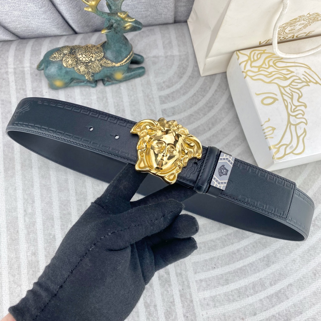 范思哲💕 特种皮腰带系列 ，原厂五金精品不锈钢扣，手感柔软舒适 宽3.8CM。