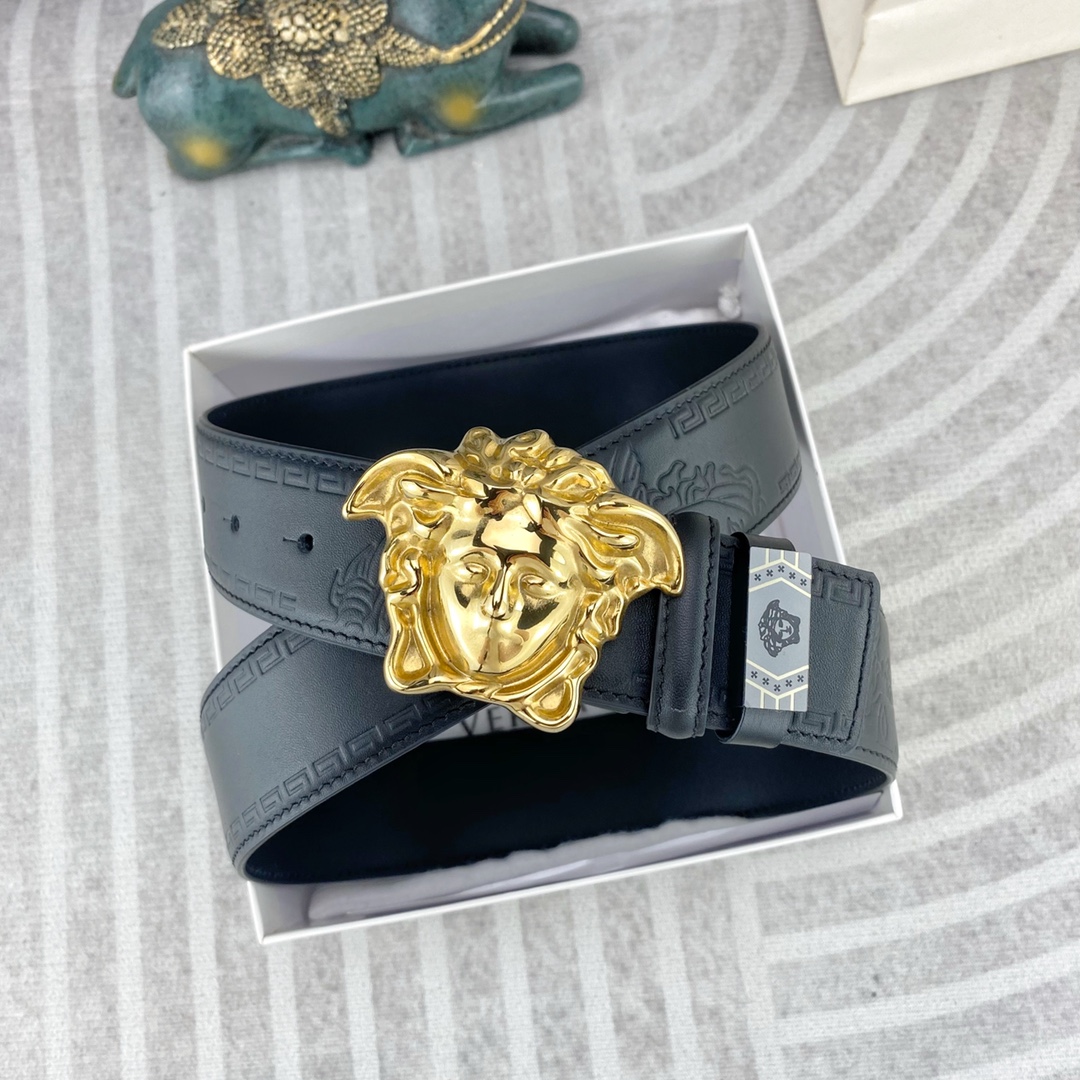 范思哲💕 特种皮腰带系列 ，原厂五金精品不锈钢扣，手感柔软舒适 宽3.8CM。