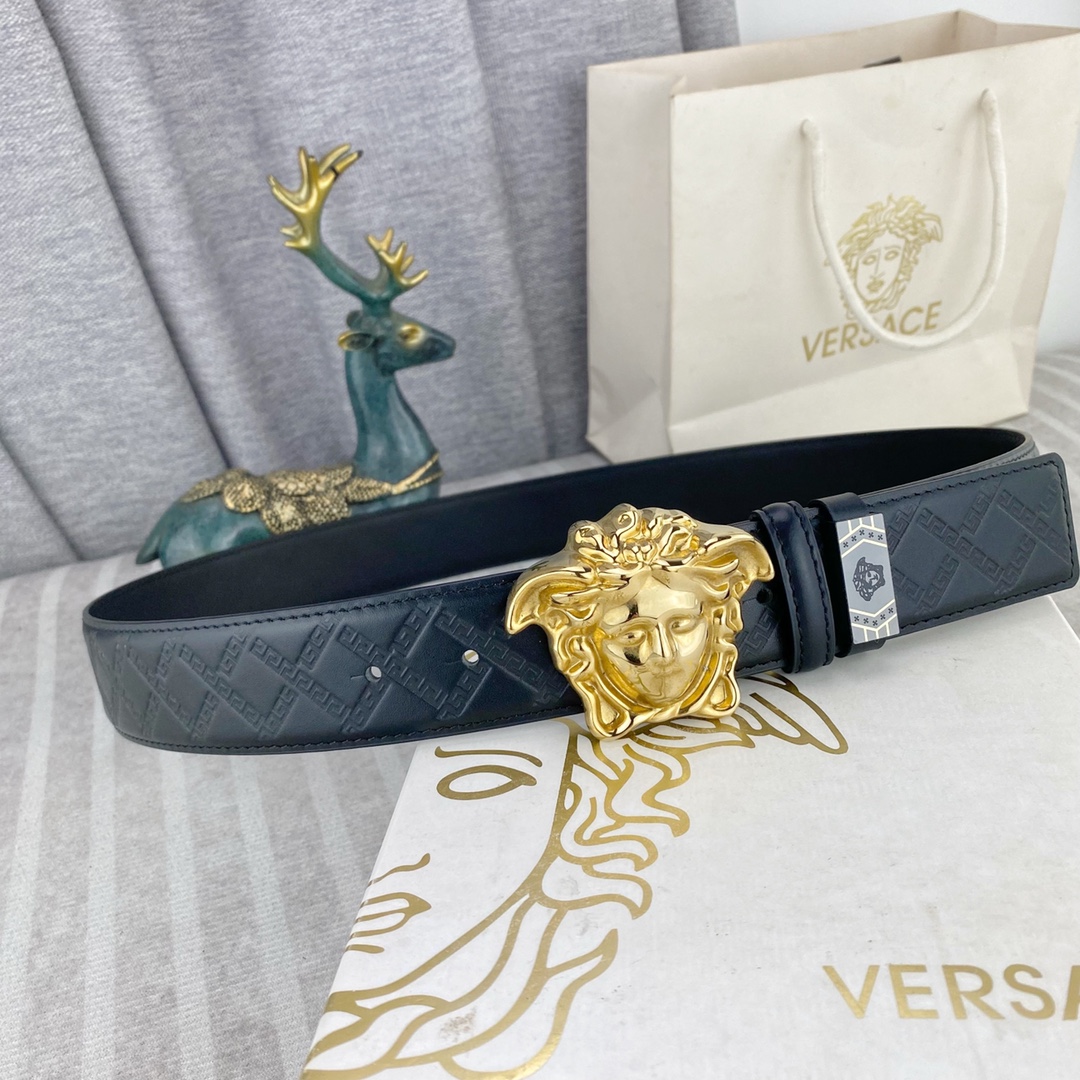 范思哲💕 特种皮腰带系列 ，原厂五金精品不锈钢扣，手感柔软舒适 宽3.8CM。