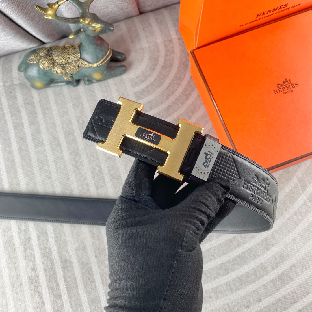 爱马仕💕 特种皮腰带系列 ，原厂五金精品不锈钢扣，手感柔软舒适 宽3.8CM。