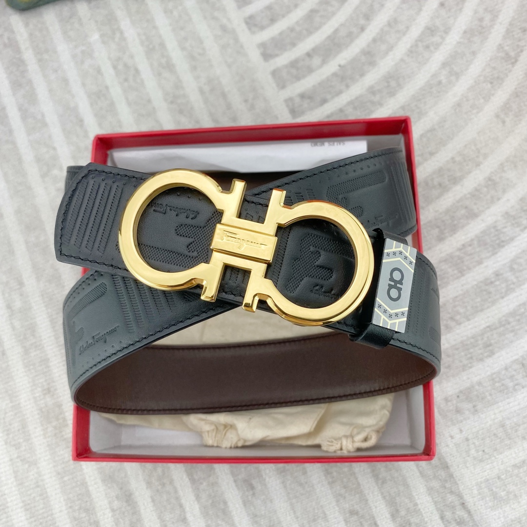 菲拉格慕💕 特种皮腰带系列 ，原厂五金精品不锈钢扣，手感柔软舒适 宽3.8CM。