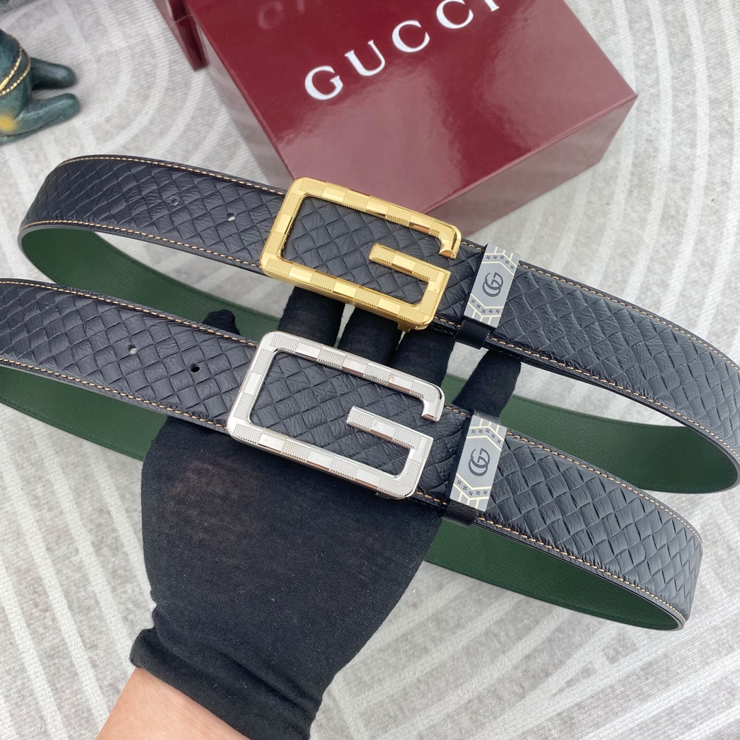 古奇💕 特种皮腰带系列 ，原厂五金精品不锈钢扣，手感柔软舒适 宽3.8CM。