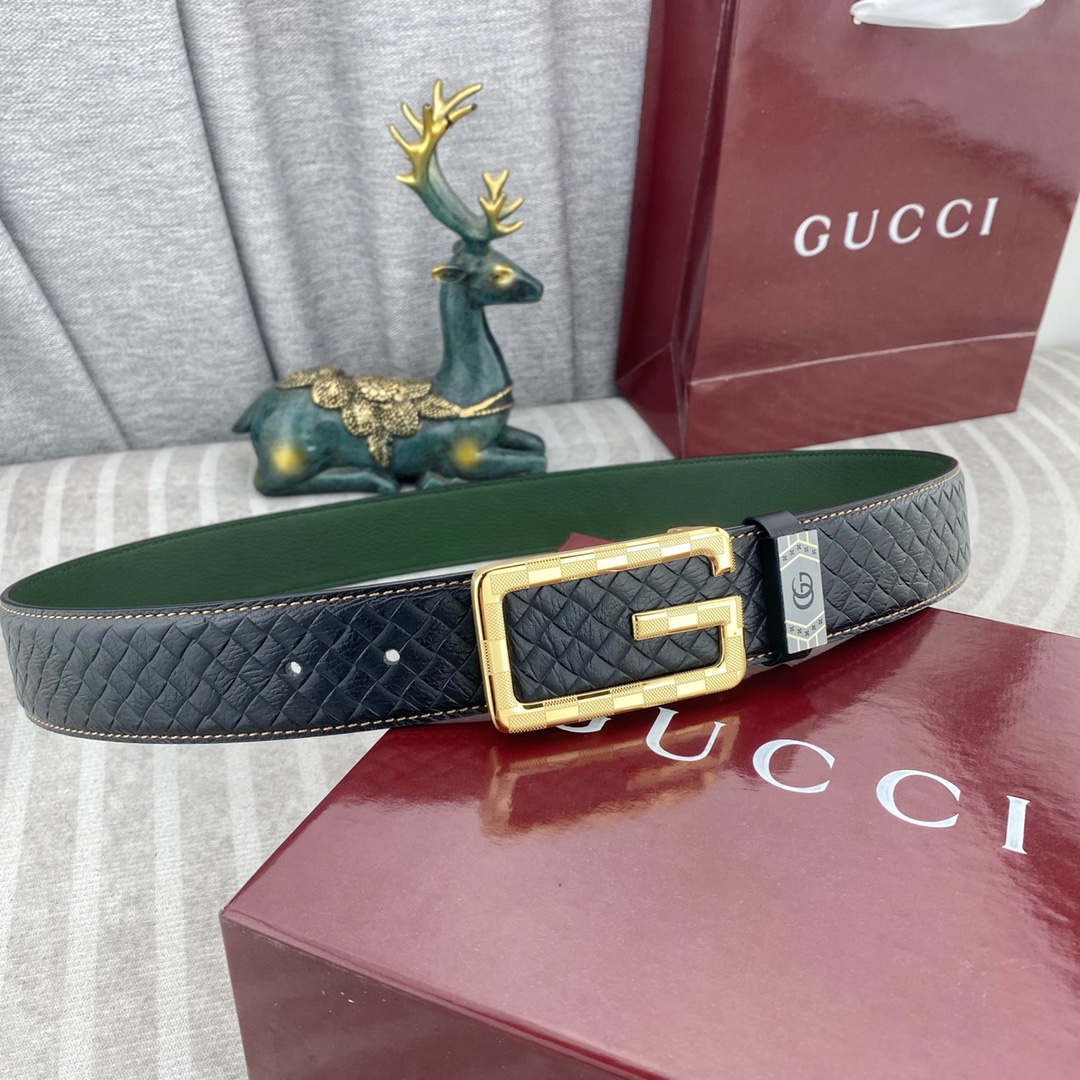 古奇💕 特种皮腰带系列 ，原厂五金精品不锈钢扣，手感柔软舒适 宽3.8CM。