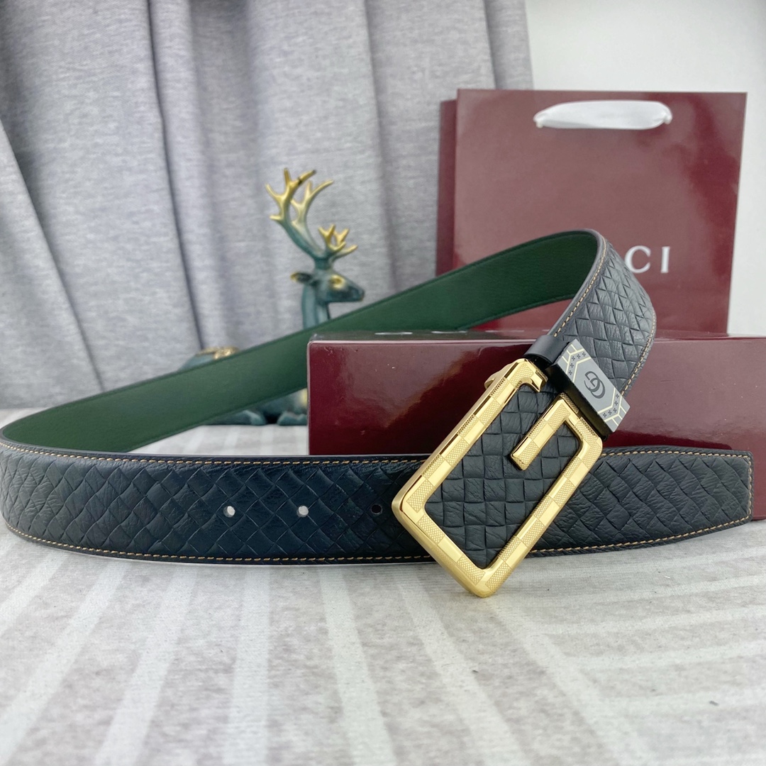 古奇💕 特种皮腰带系列 ，原厂五金精品不锈钢扣，手感柔软舒适 宽3.8CM。