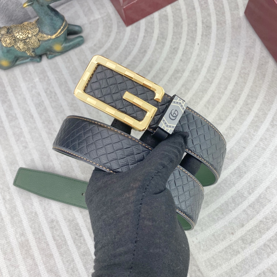 古奇💕 特种皮腰带系列 ，原厂五金精品不锈钢扣，手感柔软舒适 宽3.8CM。