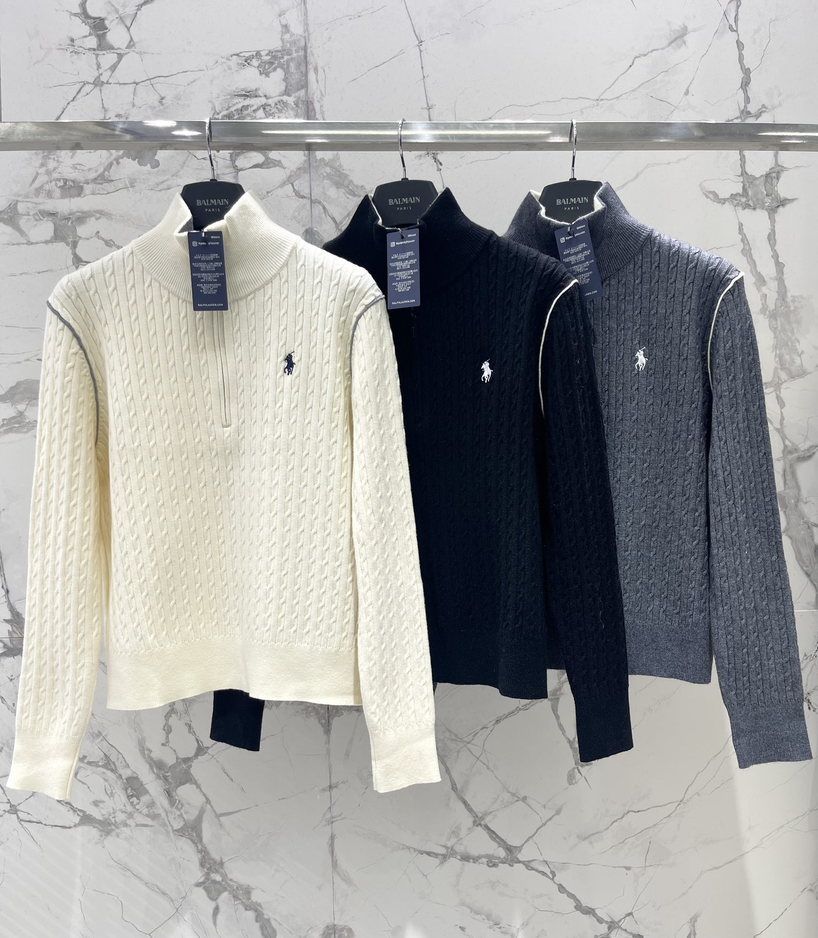 Polo * 拉夫劳伦秋季罗纹针织衫秋天第一件心动单品必须安利给你们👇🏻Polo和拉夫劳伦联名的这款罗纹