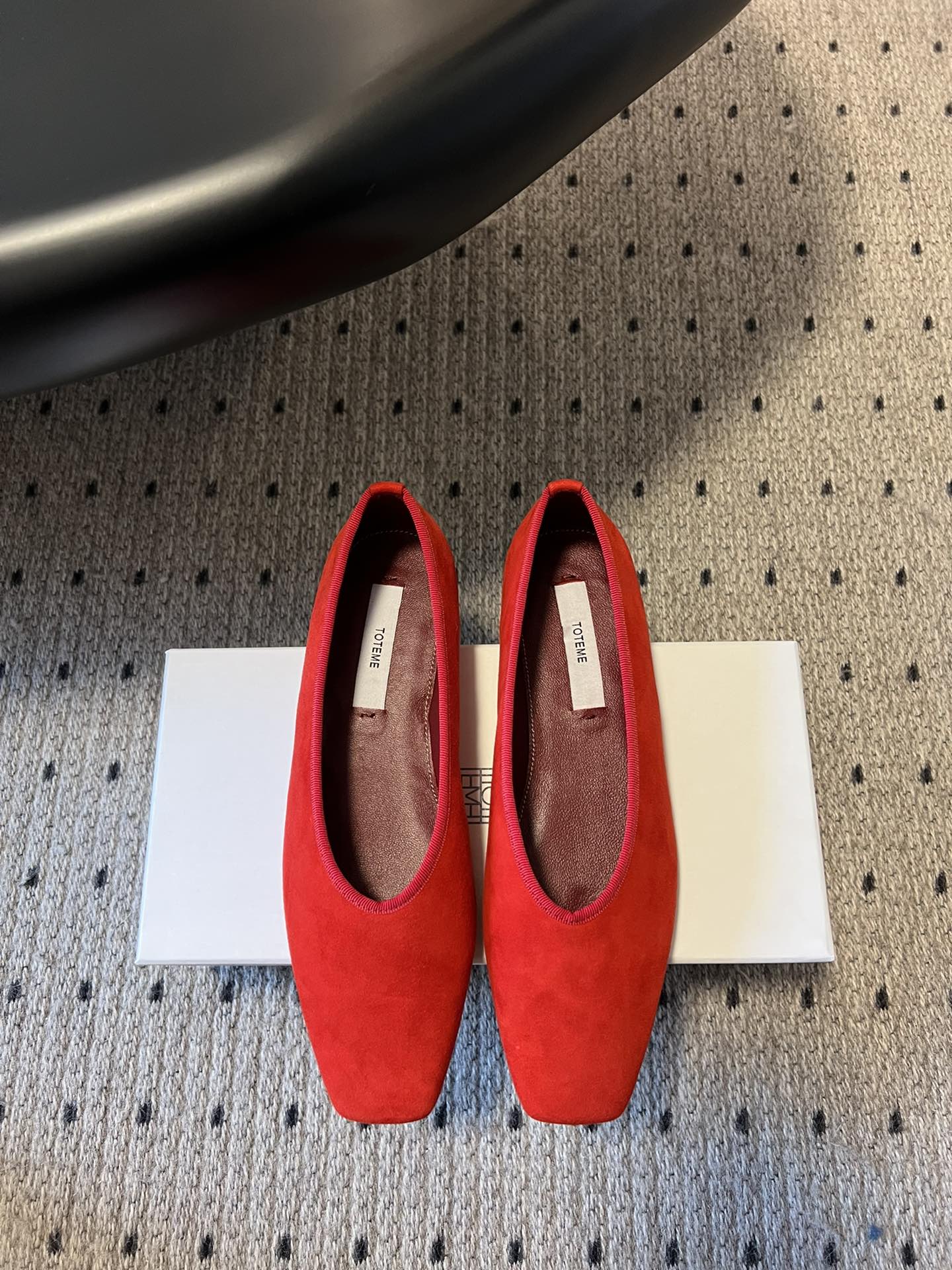 The Row 25SS voorjaar/zomer nieuwe ballerina's wolvoering geborsteld suède zool