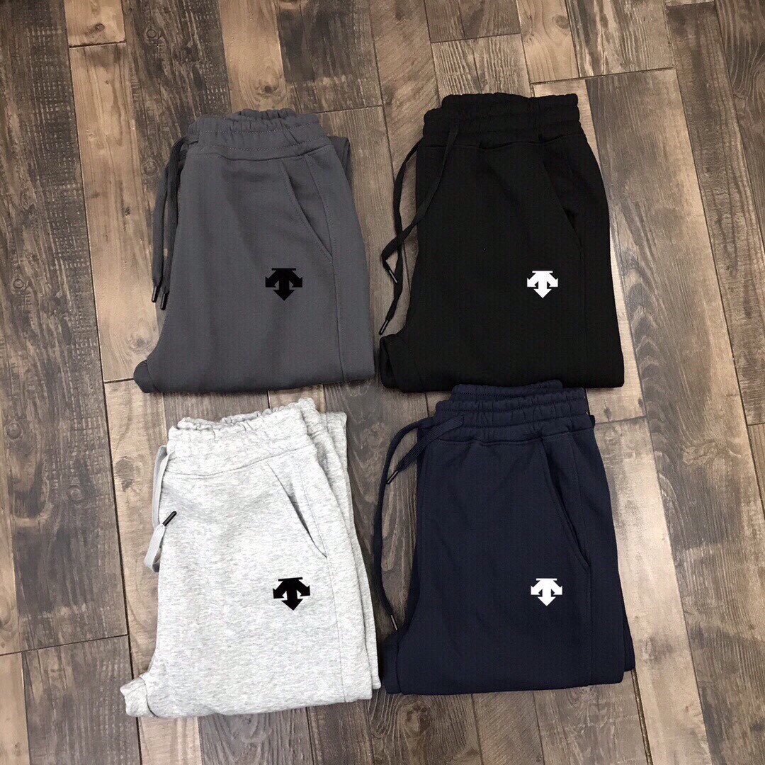 Descente Fleece-Lined Casual Sweatpants, Warm Winter Joggers for Men and Women