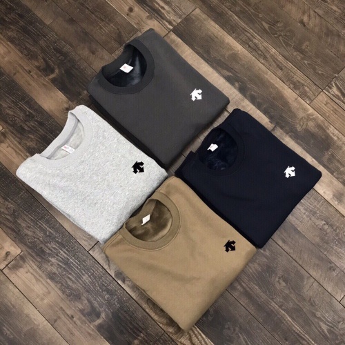 Descente Men's Fleece 3D Logo Crew Neck Sweatshirt - Warm & Stylish 1 Descente Men's Fleece 3D Logo Crew Neck Sweatshirt - Warm & Stylish