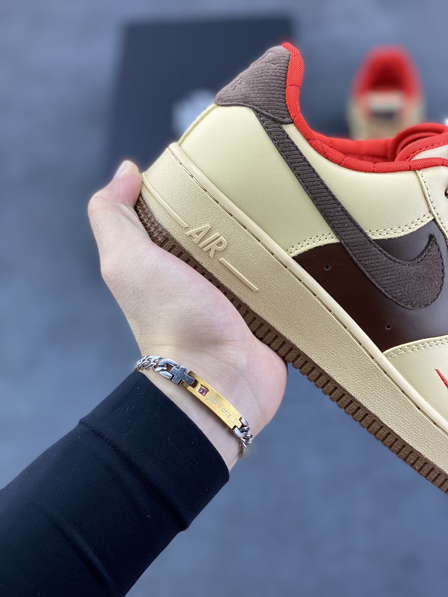 图片[6]-福利特价 Air Force 1\’ 07 棕红 原楦头原纸板 打造纯正空军版型 专注外贸渠道 全掌内置蜂窝气垫 #原盒配件 原厂中底钢印、拉帮完美 货号：HQ3447-222 尺码：36 36.5 37.5 38 38.5 39 40 40.5 41 42 42.5 43 44 44.5 45-选品中心