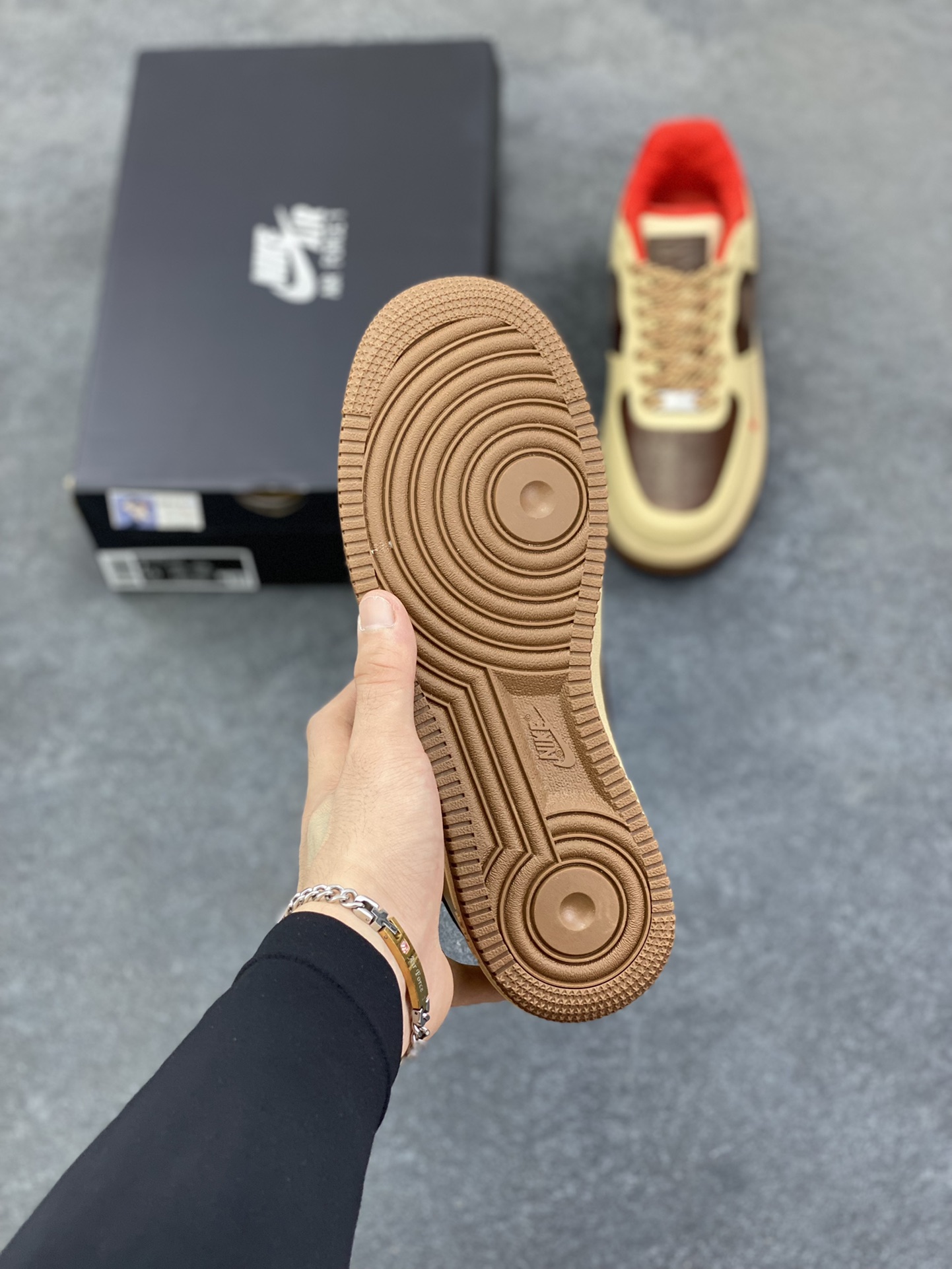 图片[5]-福利特价 Air Force 1\’ 07 棕红 原楦头原纸板 打造纯正空军版型 专注外贸渠道 全掌内置蜂窝气垫 #原盒配件 原厂中底钢印、拉帮完美 货号：HQ3447-222 尺码：36 36.5 37.5 38 38.5 39 40 40.5 41 42 42.5 43 44 44.5 45-选品中心