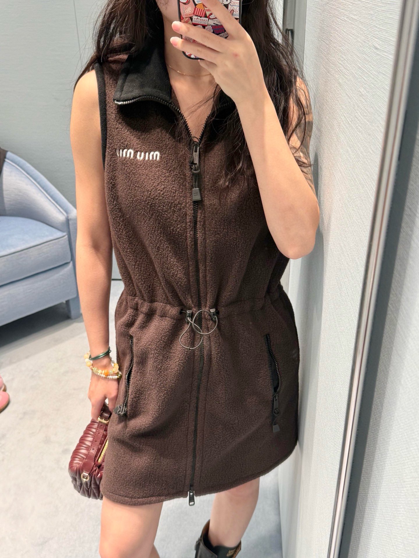 Miu Miu Fleece Zip-Up Dress - Early Autumn Collection - High Quality Replica 5 i1757741434 9176 3
