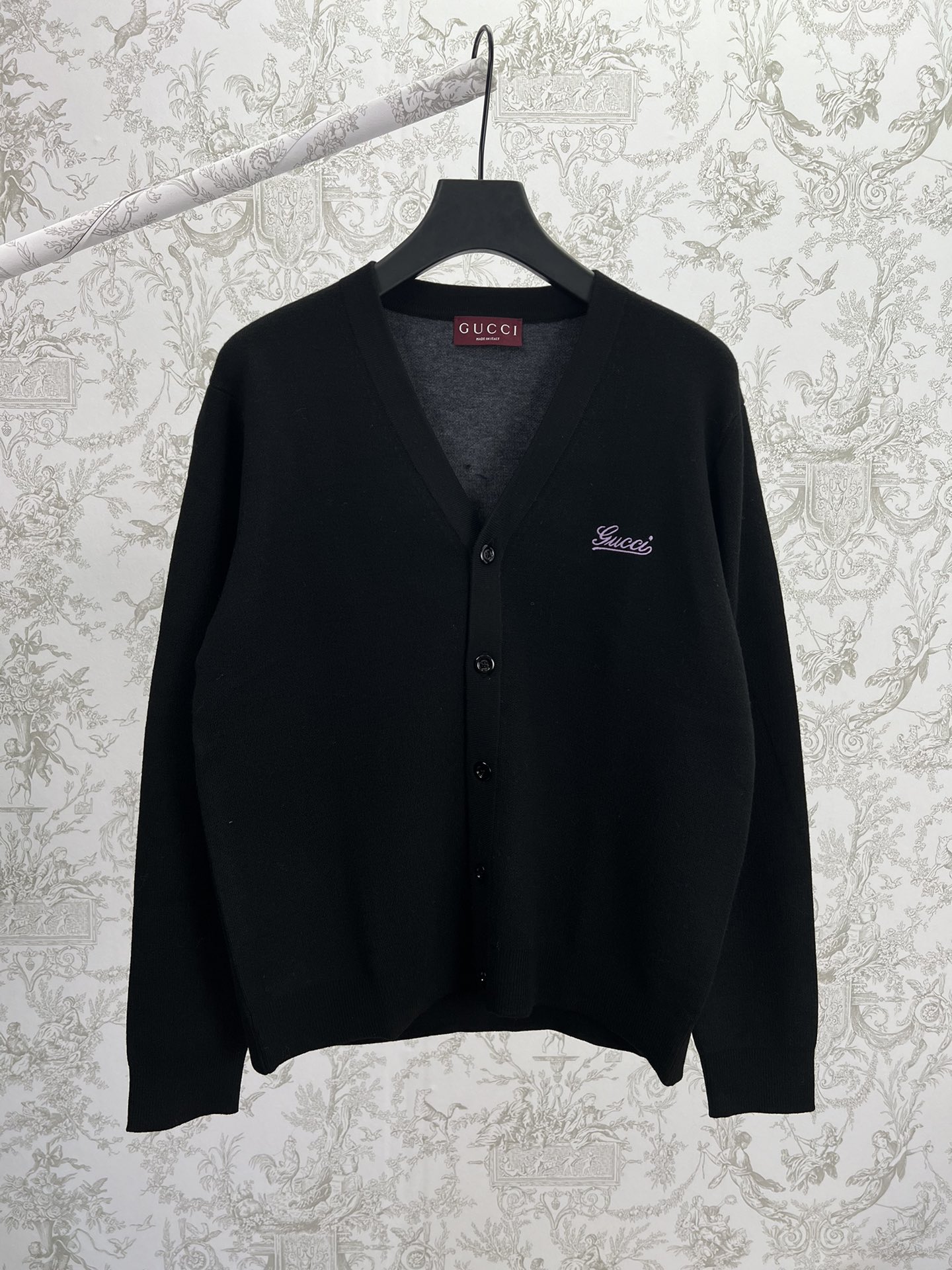 G家 24FW cárdigan de punto con bordado, el tejido utiliza mezcla de lana con técnica de jacquard de doble capa, versión …