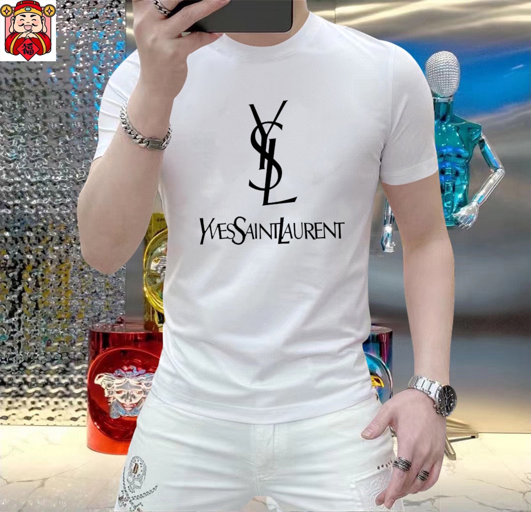 Saint Laurent 品牌【YSL圣罗兰】(胖子福音) 男士休闲短袖T恤 2025春夏新品
