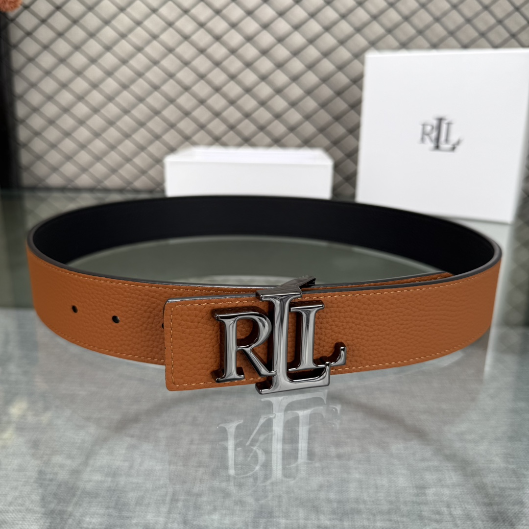 Ralph Lauren/拉夫劳伦 24年RL新款 这款腰带采用双面头层牛皮 做工细致 搭配原版精致纯铜