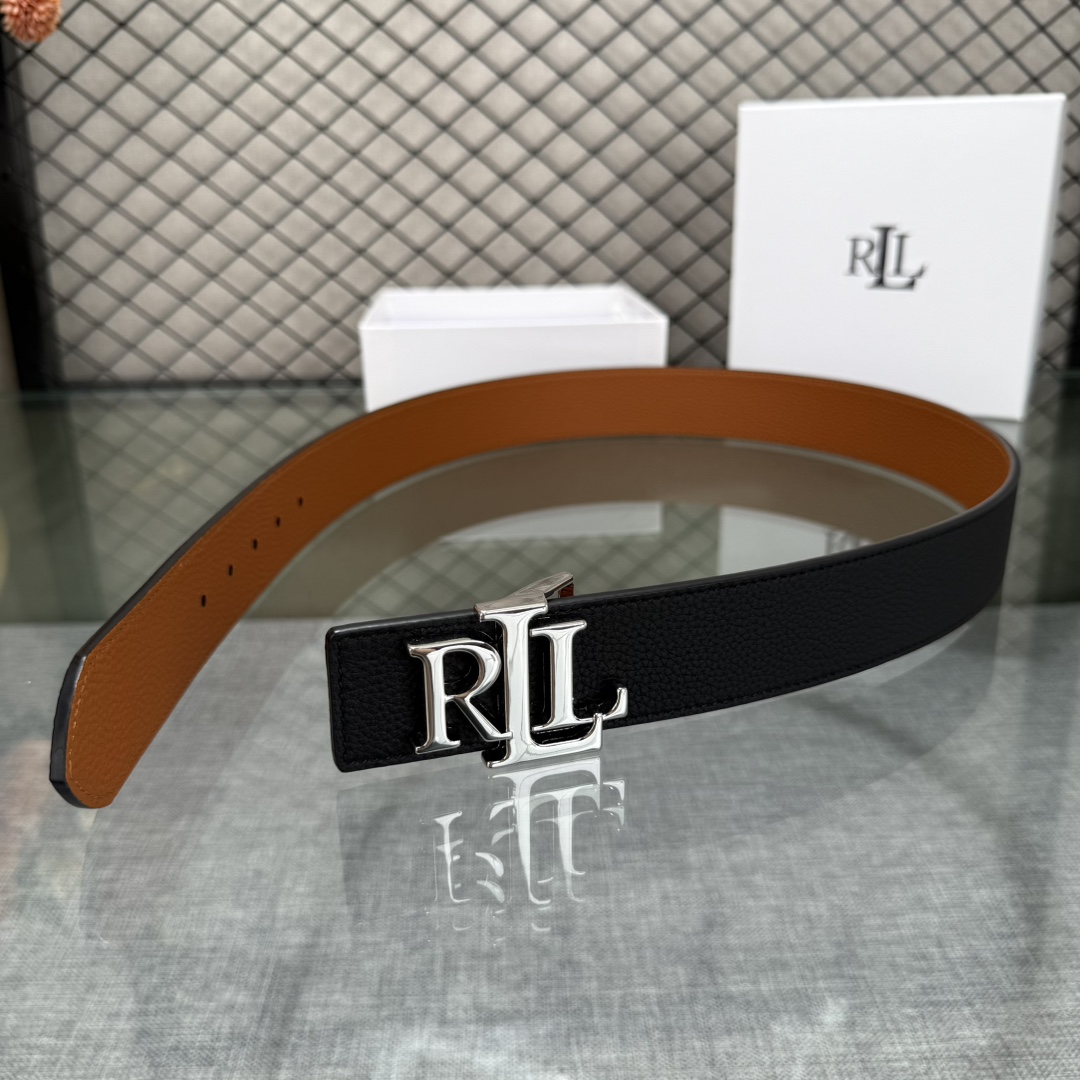 Ralph Lauren/拉夫劳伦 24年RL新款 这款腰带采用双面头层牛皮 做工细致 搭配原版精致纯铜