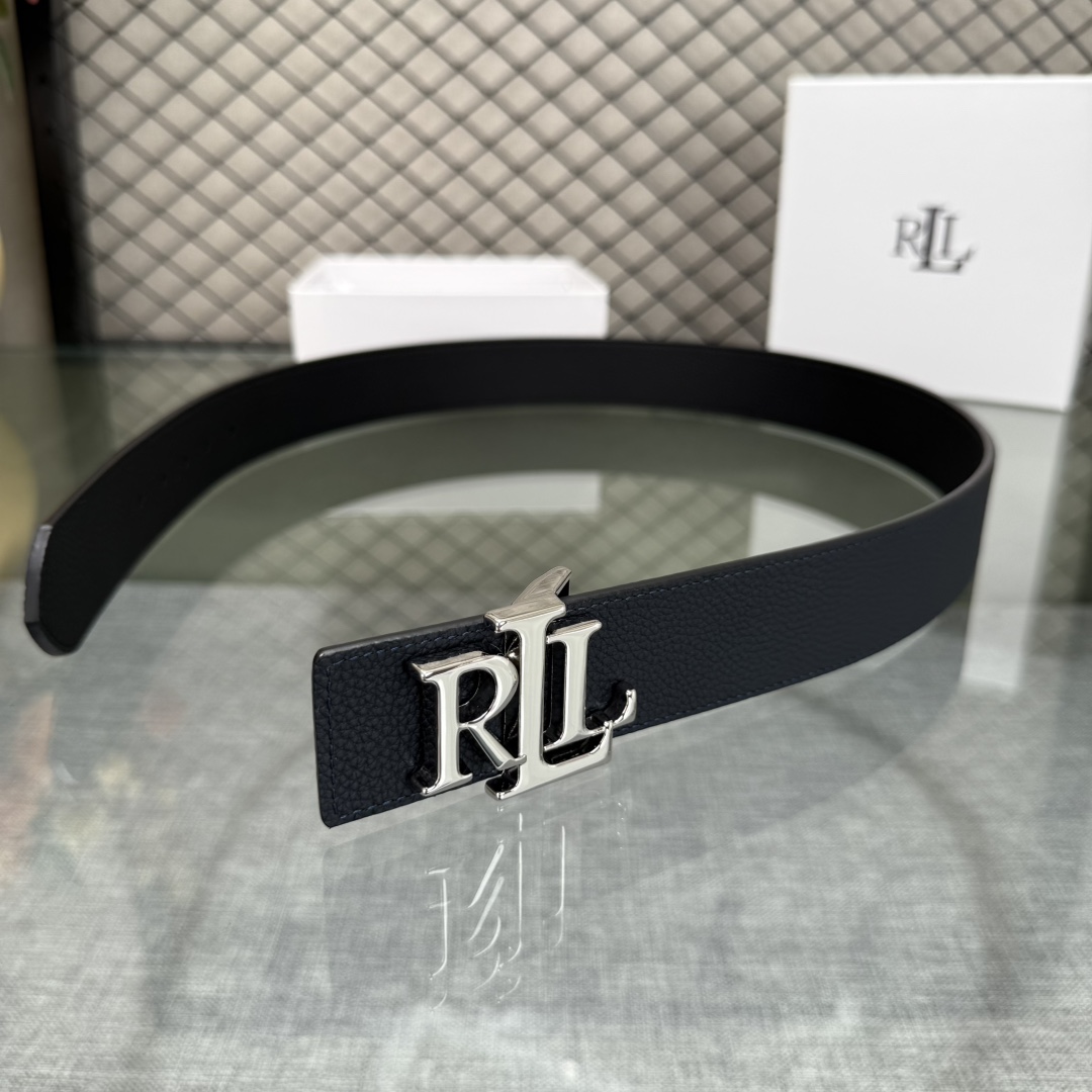 Ralph Lauren/拉夫劳伦 24年RL新款 这款腰带采用双面头层牛皮 做工细致 搭配原版精致纯铜