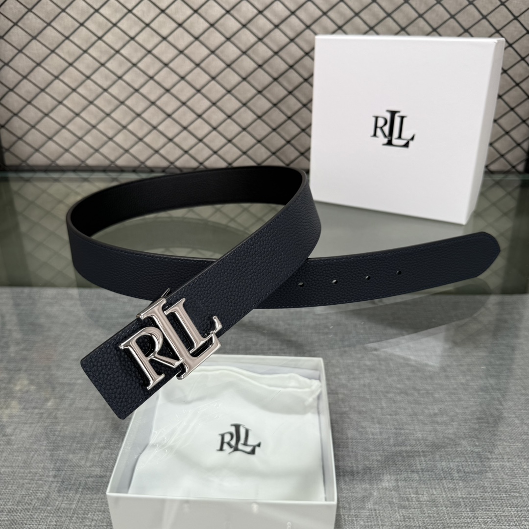 Ralph Lauren/拉夫劳伦 24年RL新款 这款腰带采用双面头层牛皮 做工细致 搭配原版精致纯铜