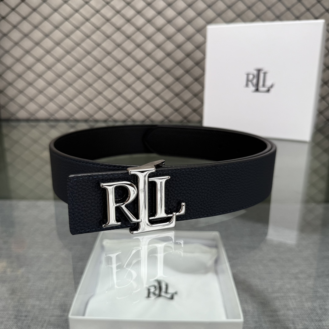 Ralph Lauren/拉夫劳伦 24年RL新款 这款腰带采用双面头层牛皮 做工细致 搭配原版精致纯铜