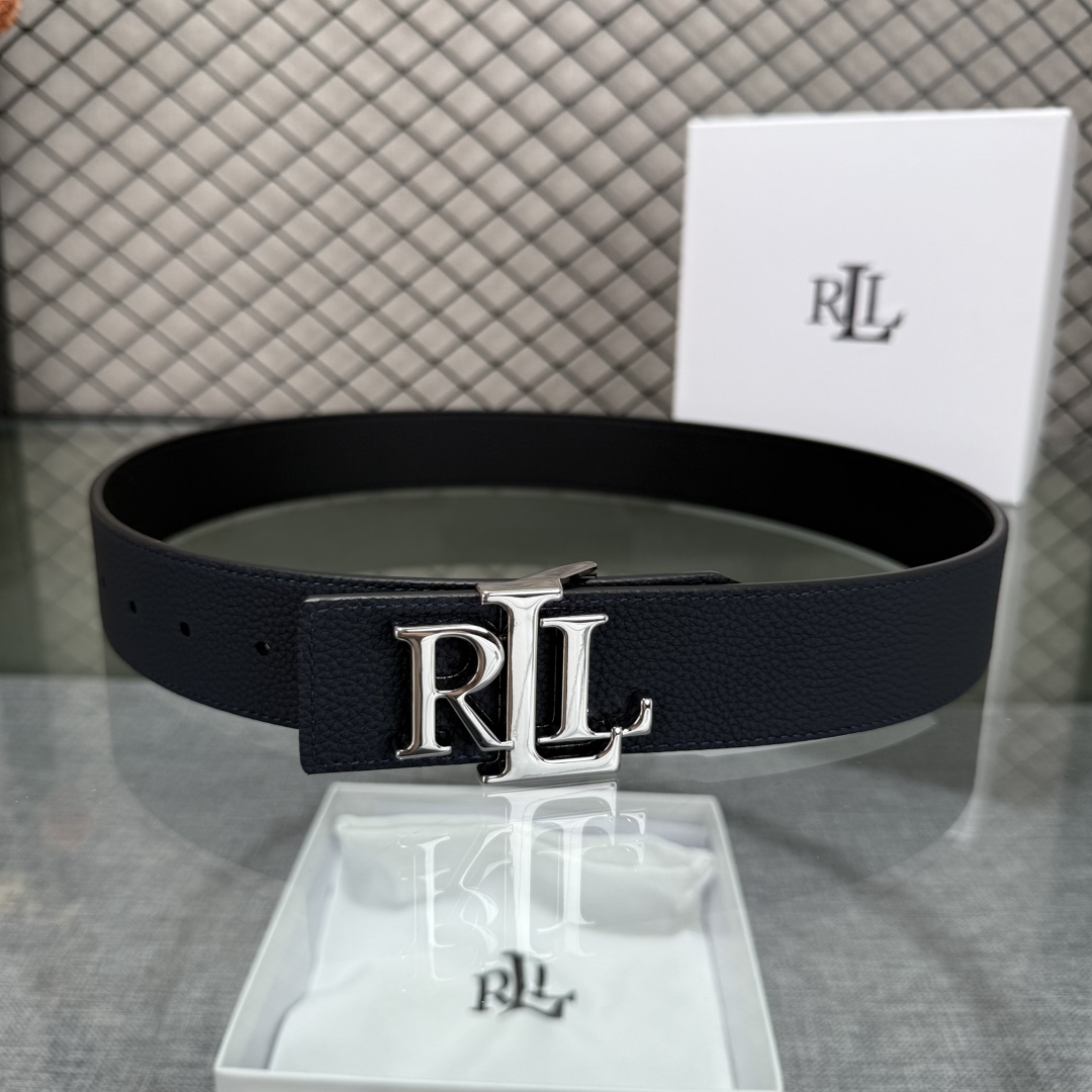 Ralph Lauren/拉夫劳伦 24年RL新款 这款腰带采用双面头层牛皮 做工细致 搭配原版精致纯铜