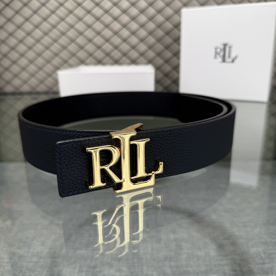 Ralph Lauren/拉夫劳伦 24年RL新款 这款腰带采用双面头层牛皮 做工细致 搭配原版精致纯铜