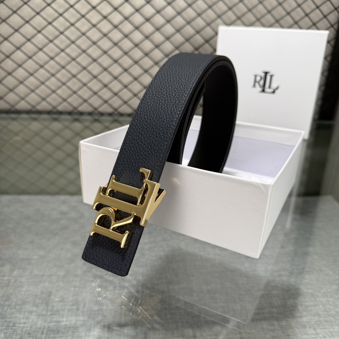 Ralph Lauren/拉夫劳伦 24年RL新款 这款腰带采用双面头层牛皮 做工细致 搭配原版精致纯铜