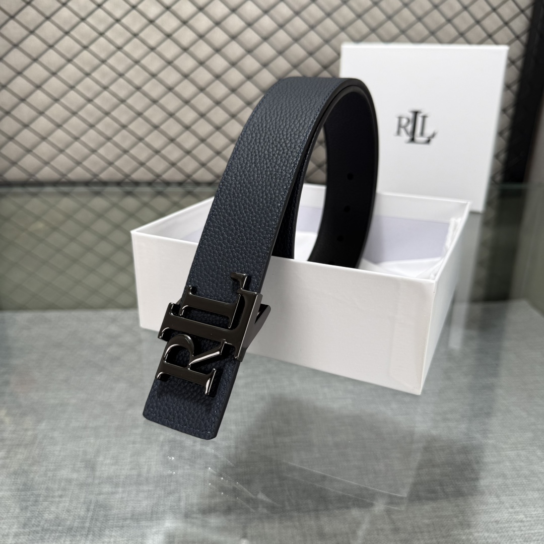 Ralph Lauren/拉夫劳伦 24年RL新款 这款腰带采用双面头层牛皮 做工细致 搭配原版精致纯铜