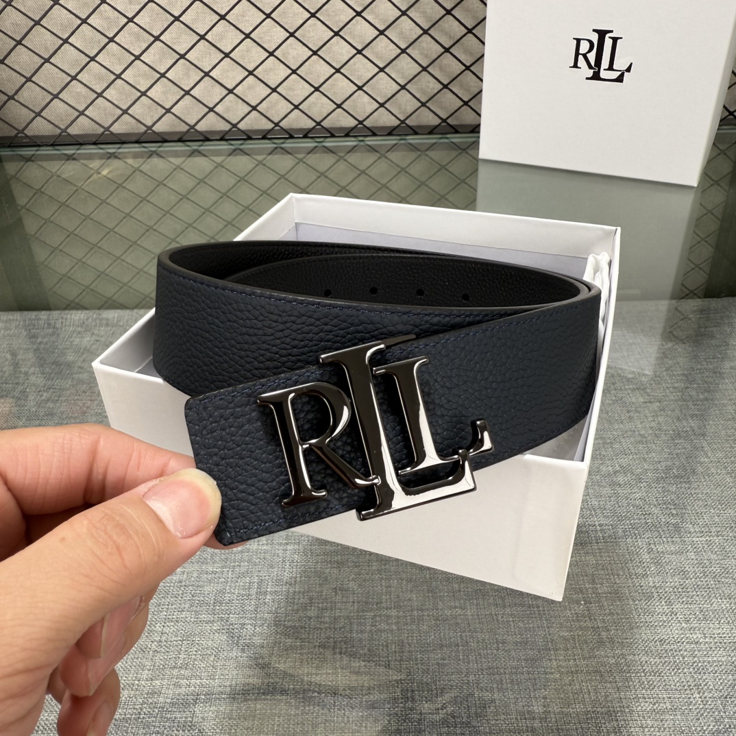 Ralph Lauren/拉夫劳伦 24年RL新款 这款腰带采用双面头层牛皮 做工细致 搭配原版精致纯铜
