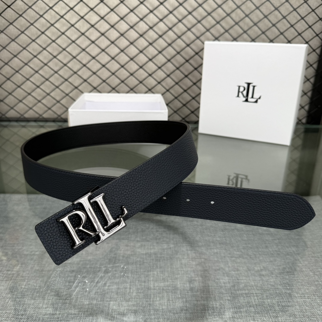 Ralph Lauren/拉夫劳伦 24年RL新款 这款腰带采用双面头层牛皮 做工细致 搭配原版精致纯铜