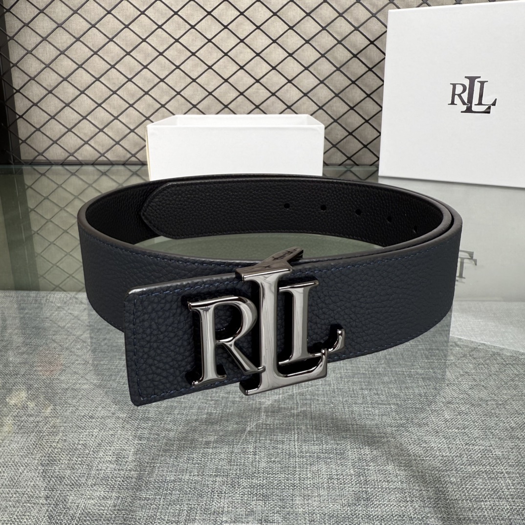 Ralph Lauren/拉夫劳伦 24年RL新款 这款腰带采用双面头层牛皮 做工细致 搭配原版精致纯铜
