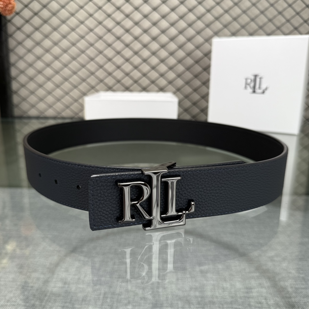 Ralph Lauren/拉夫劳伦 24年RL新款 这款腰带采用双面头层牛皮 做工细致 搭配原版精致纯铜