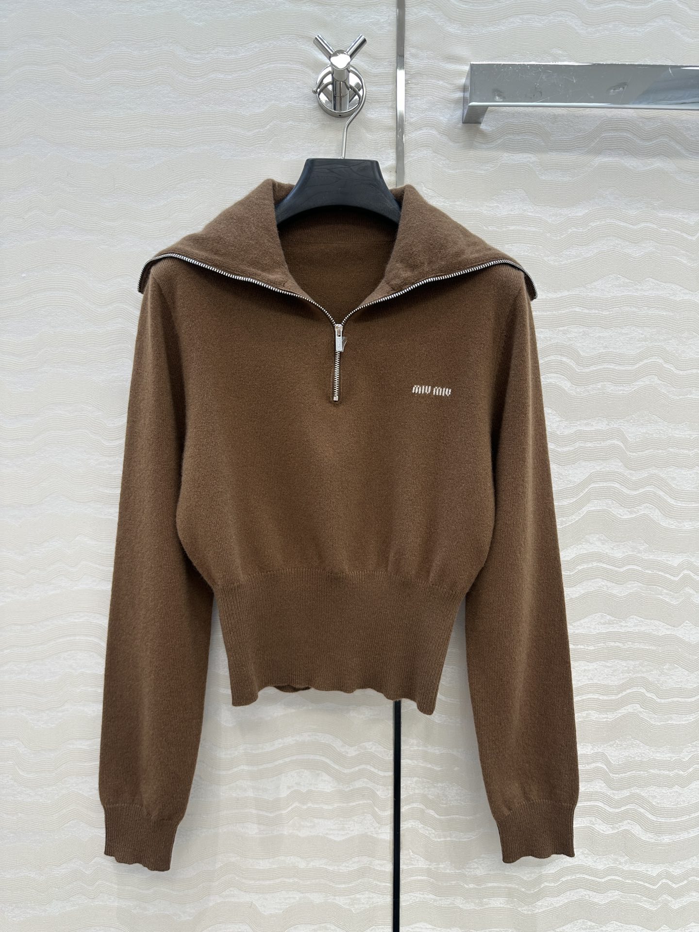 Miu Miu Sailor Collar Wool Blend Knit Top - Chic & Comfortable