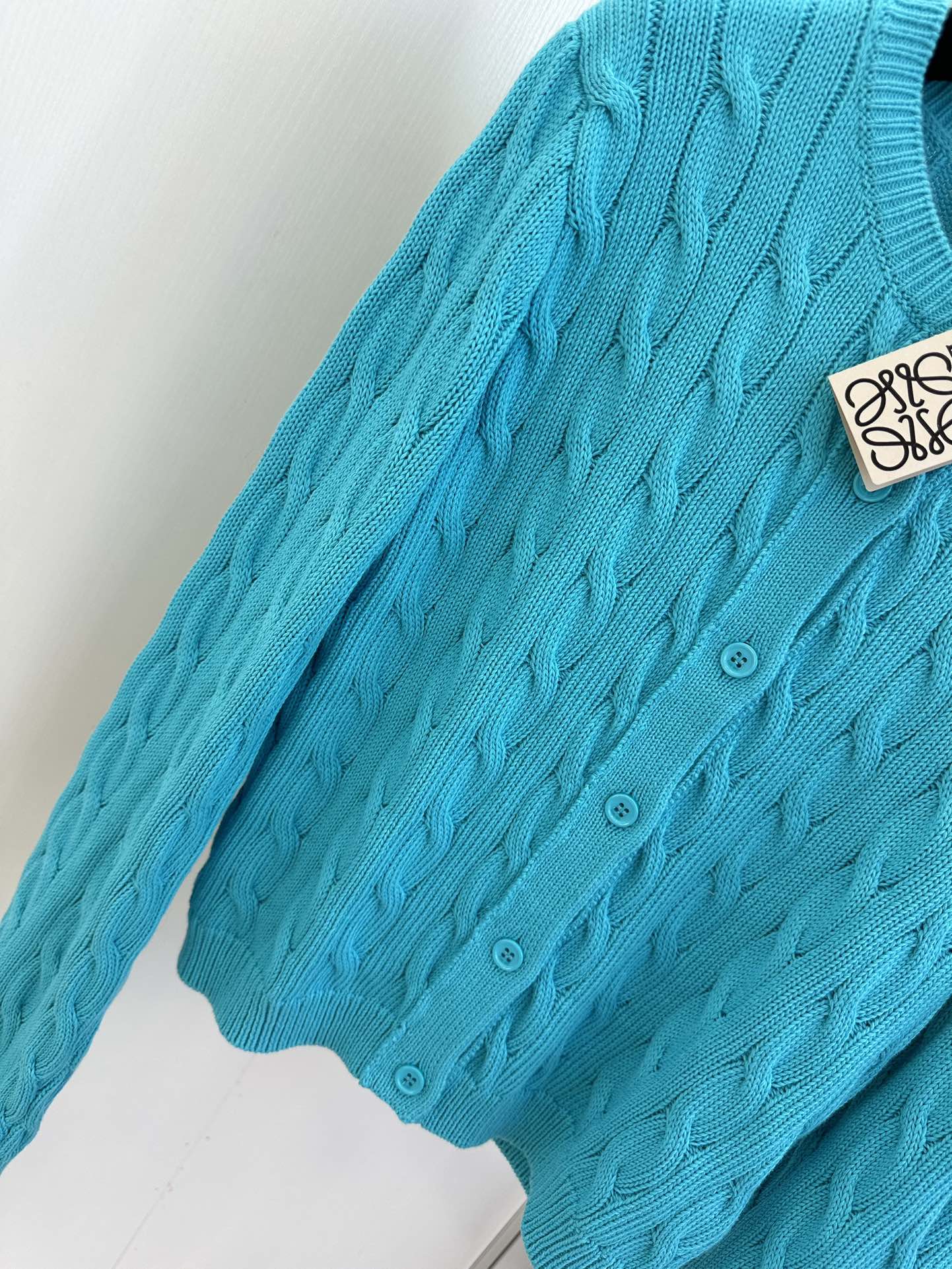 Loewe Turquoise Green Cable Knit Sweater - Stylish & Comfortable 6 i1757918864 5227 4