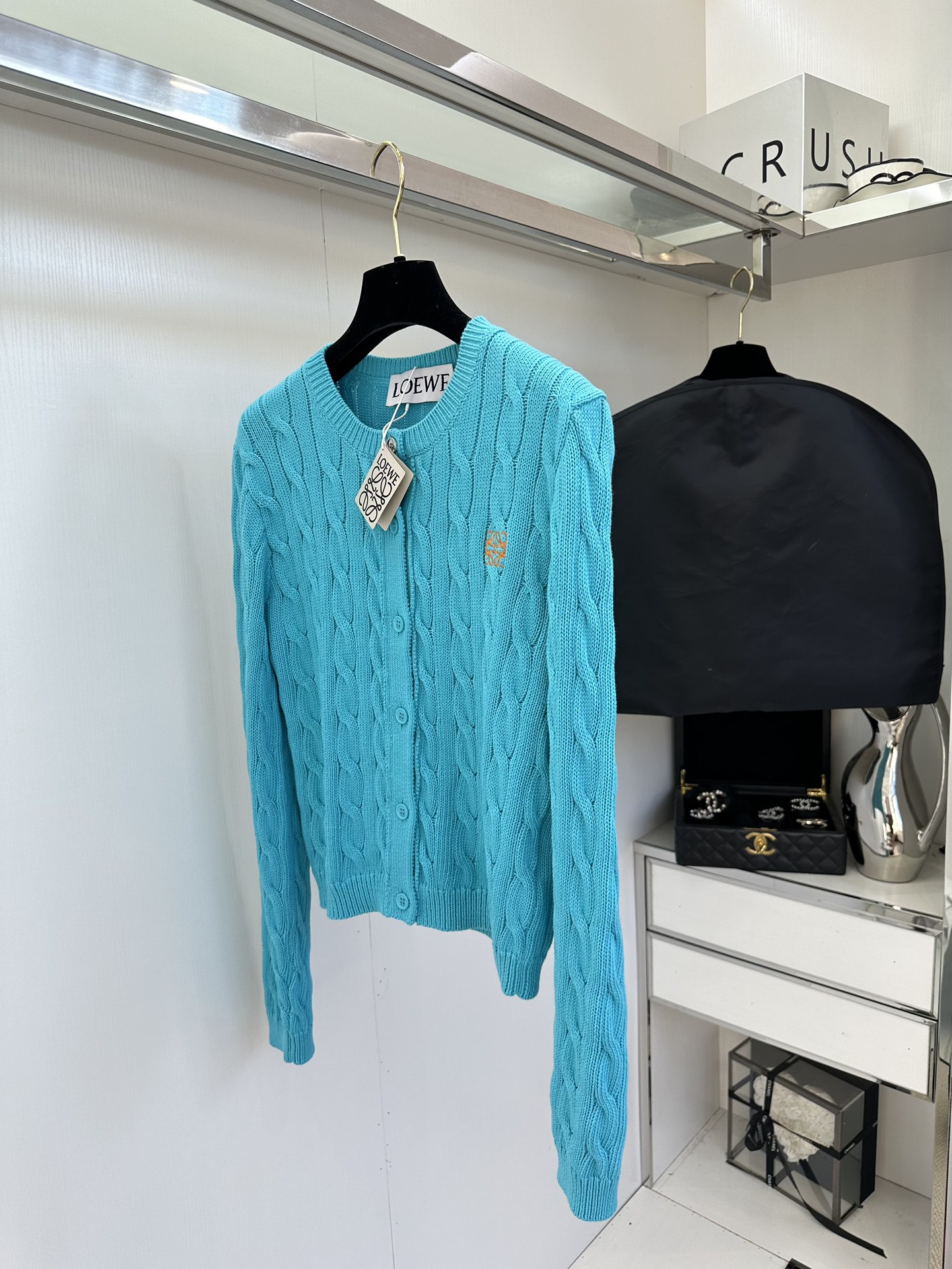 Loewe Turquoise Green Cable Knit Sweater - Stylish & Comfortable 4 i1757918864 5401 2