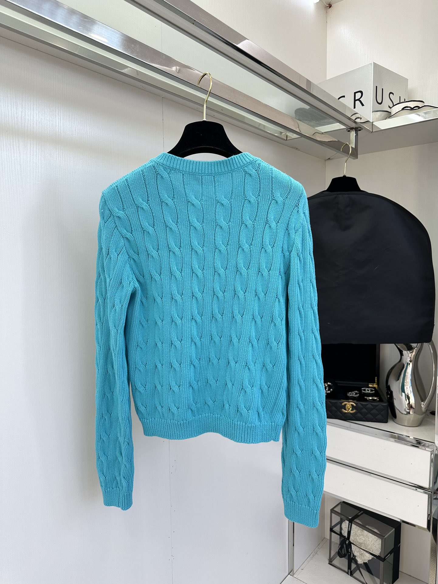 Loewe Turquoise Green Cable Knit Sweater - Stylish & Comfortable 3 i1757918864 647 1