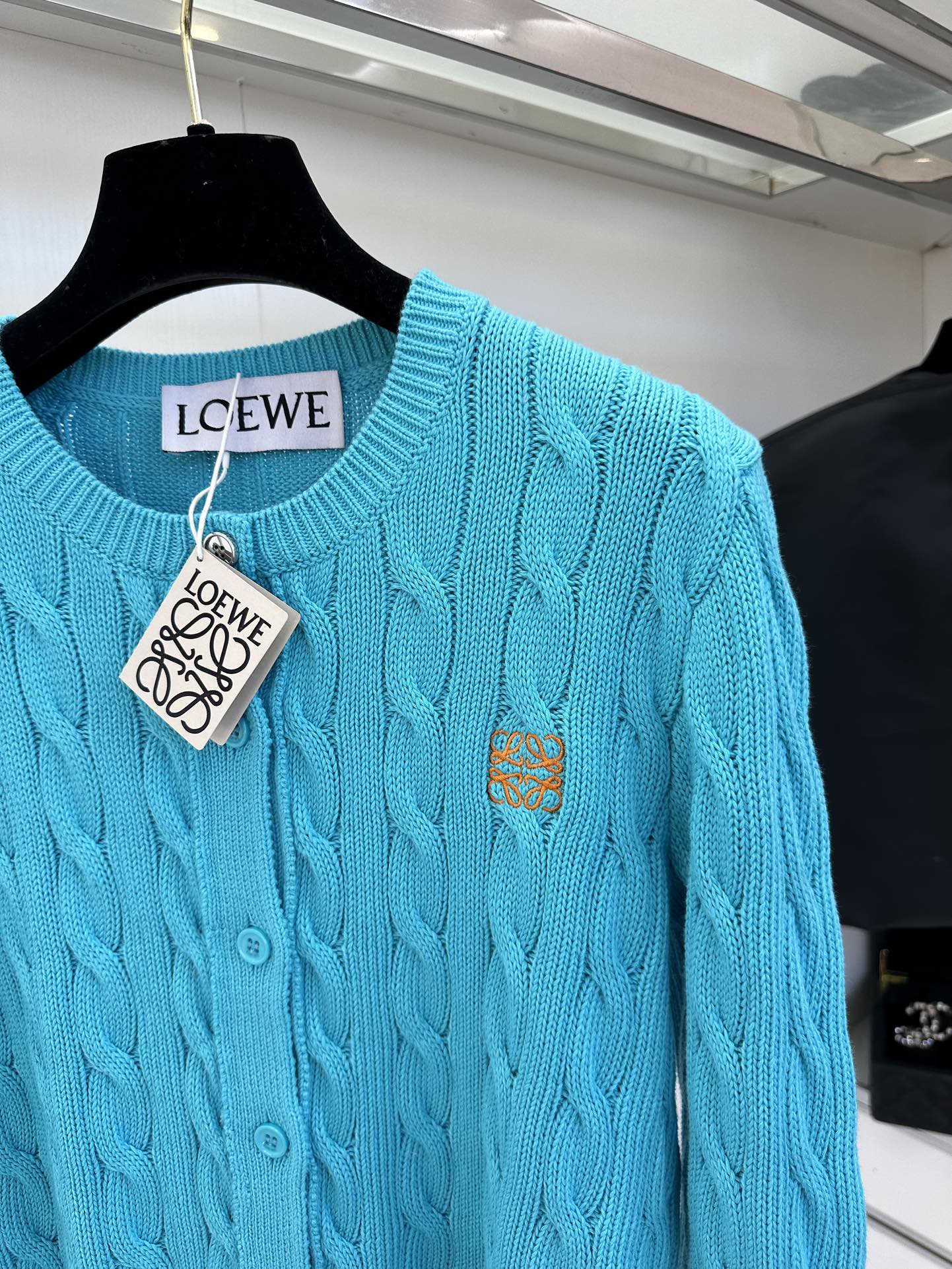Loewe Turquoise Green Cable Knit Sweater - Stylish & Comfortable 5 i1757918864 9335 3