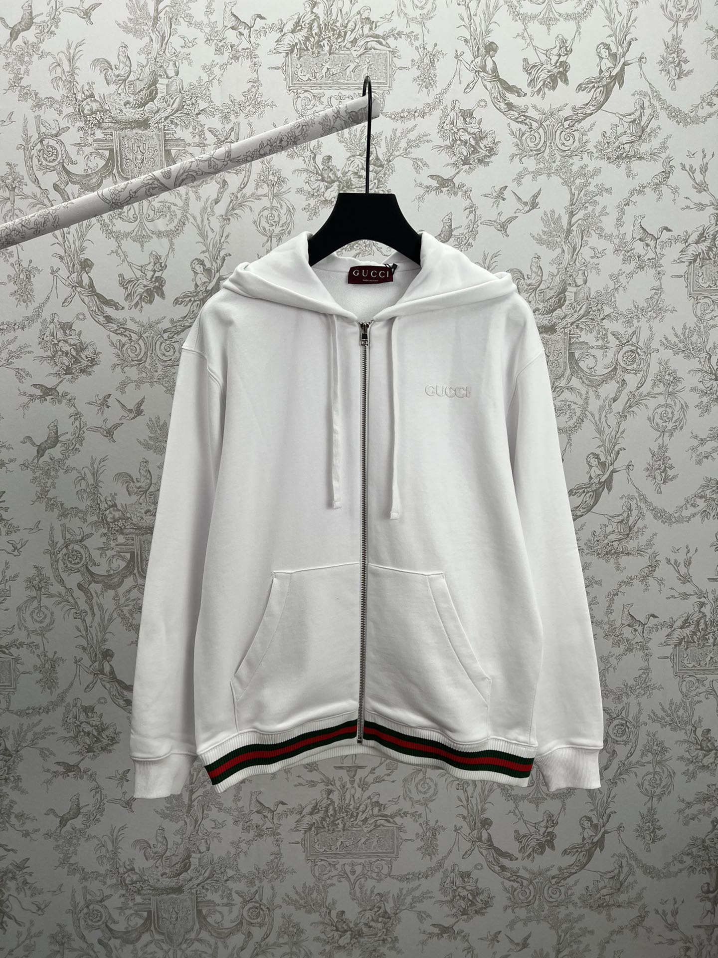 G家 25ss nueva temporada sudadera de algodón de punto con cinta decorativa, esta sudadera de corte extragrande está conf…