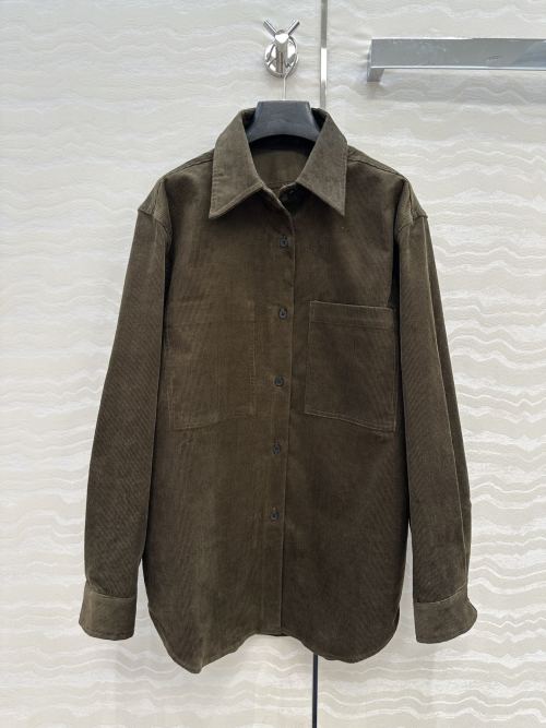 Corduroy Shirt Jacket Women's Long Sleeve Button Down Moss Green Top 1 Corduroy Shirt Jacket Women's Long Sleeve Button Down Moss Green Top