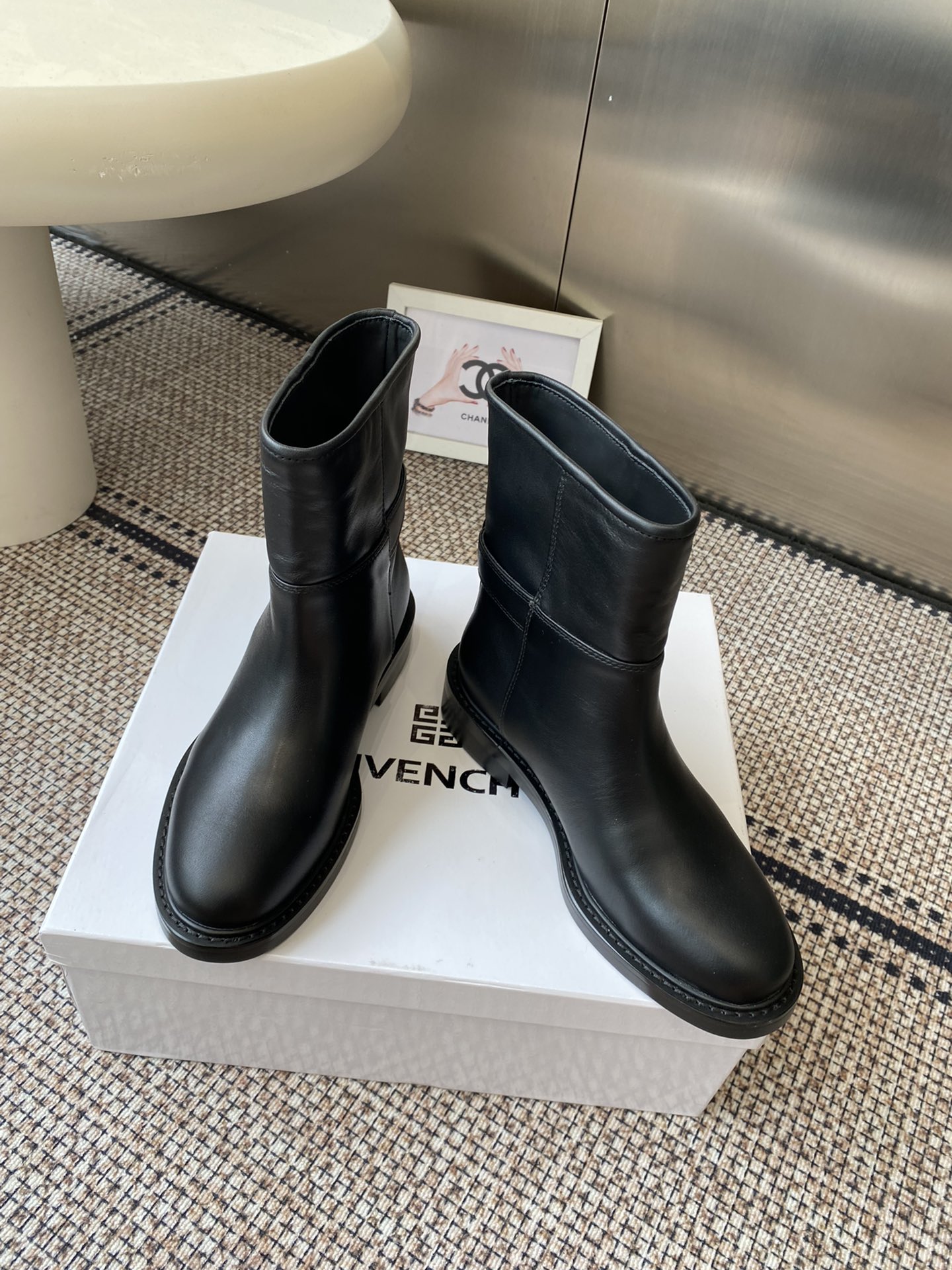 Givenchy Women's Black Leather Ankle Boots - Comfortable & Stylish 8 i1757966398 2495 6