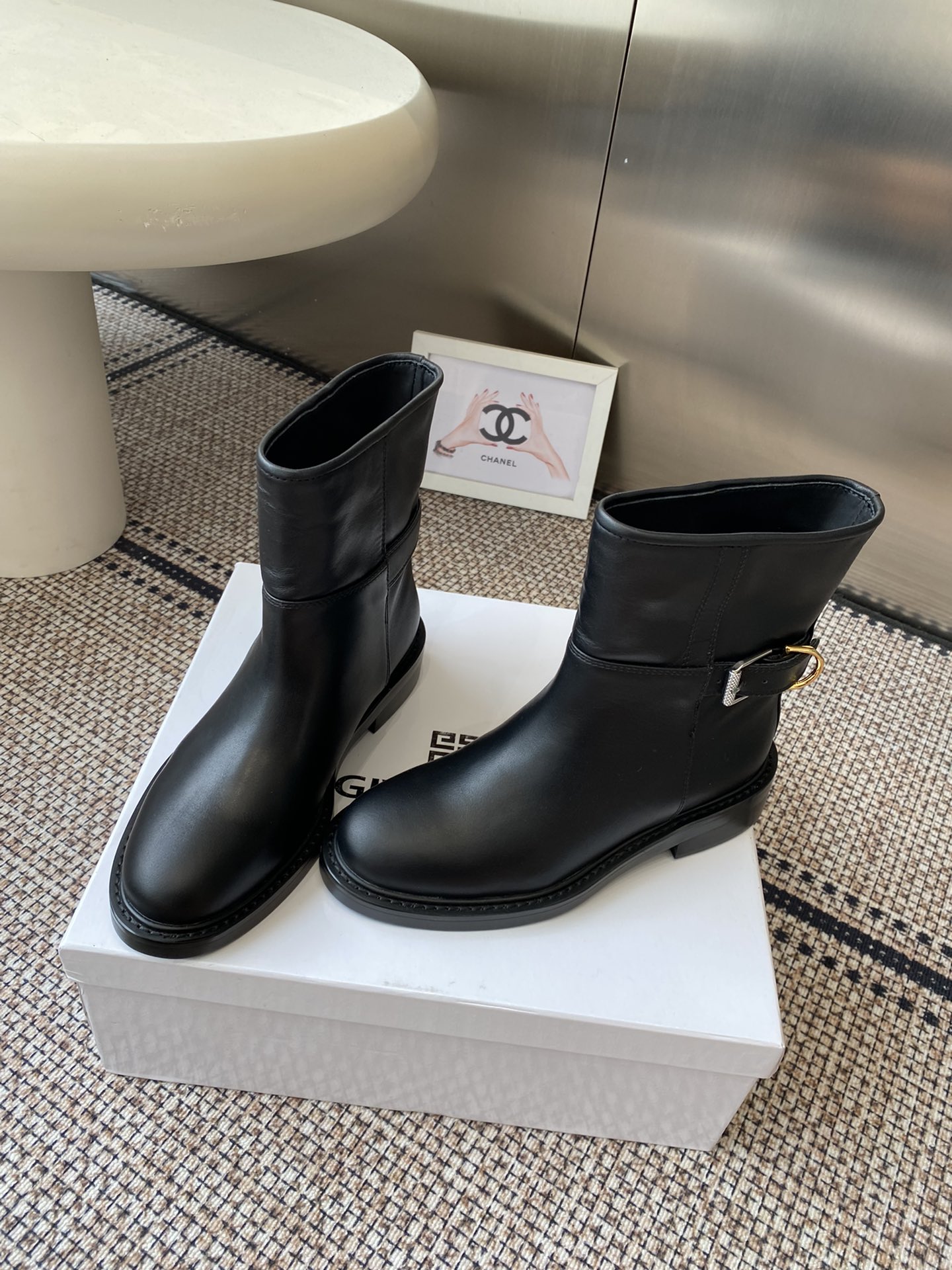 Givenchy Women's Black Leather Ankle Boots - Comfortable & Stylish 9 i1757966398 2967 7