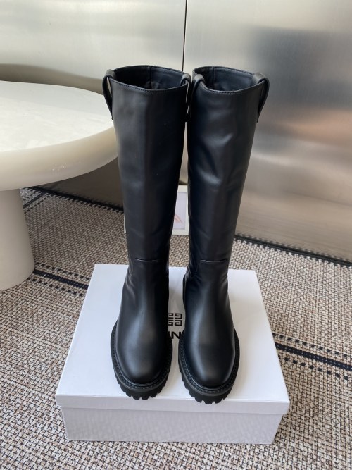 Givenchy Women's Black Leather Tall Boots Runway Style Comfortable and Stylish 1 Givenchy Women's Black Leather Tall Boots Runway Style Comfortable and Stylish