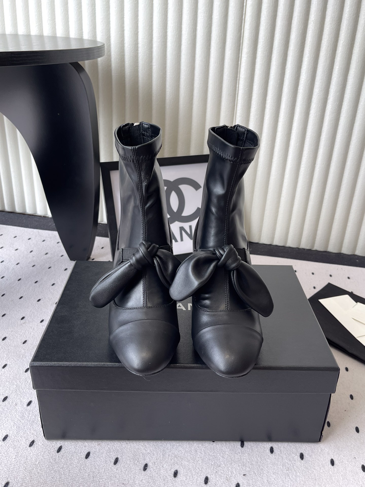 Elegant Chanel Mary Jane Ankle Boots with Chic Bow Detail - Walkway Ready 2 i1757997899 2580 0
