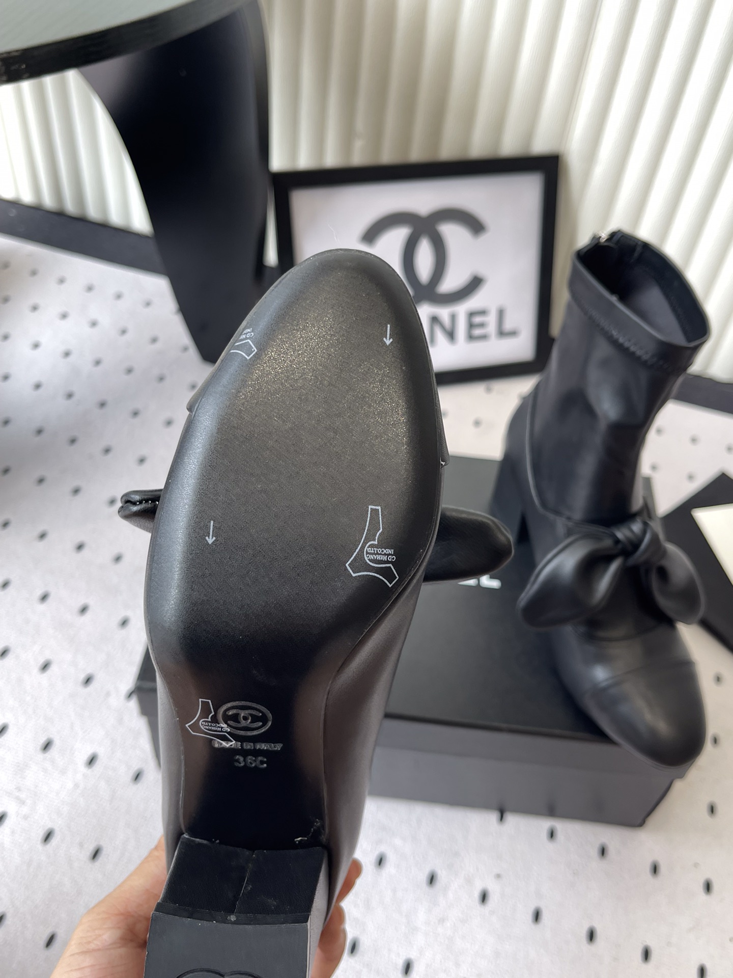 Elegant Chanel Mary Jane Ankle Boots with Chic Bow Detail - Walkway Ready 10 i1757997899 5227 8