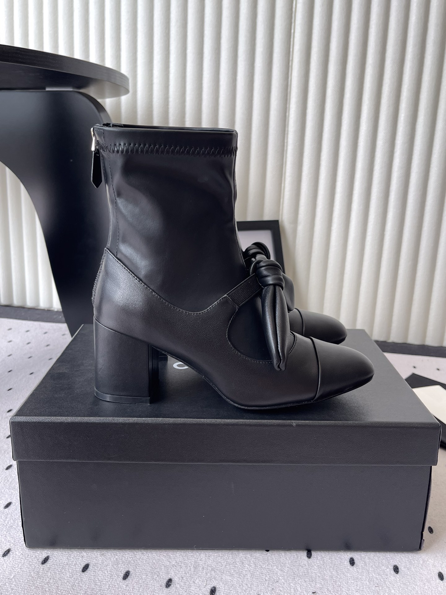 Elegant Chanel Mary Jane Ankle Boots with Chic Bow Detail - Walkway Ready 3 i1757997899 7511 1