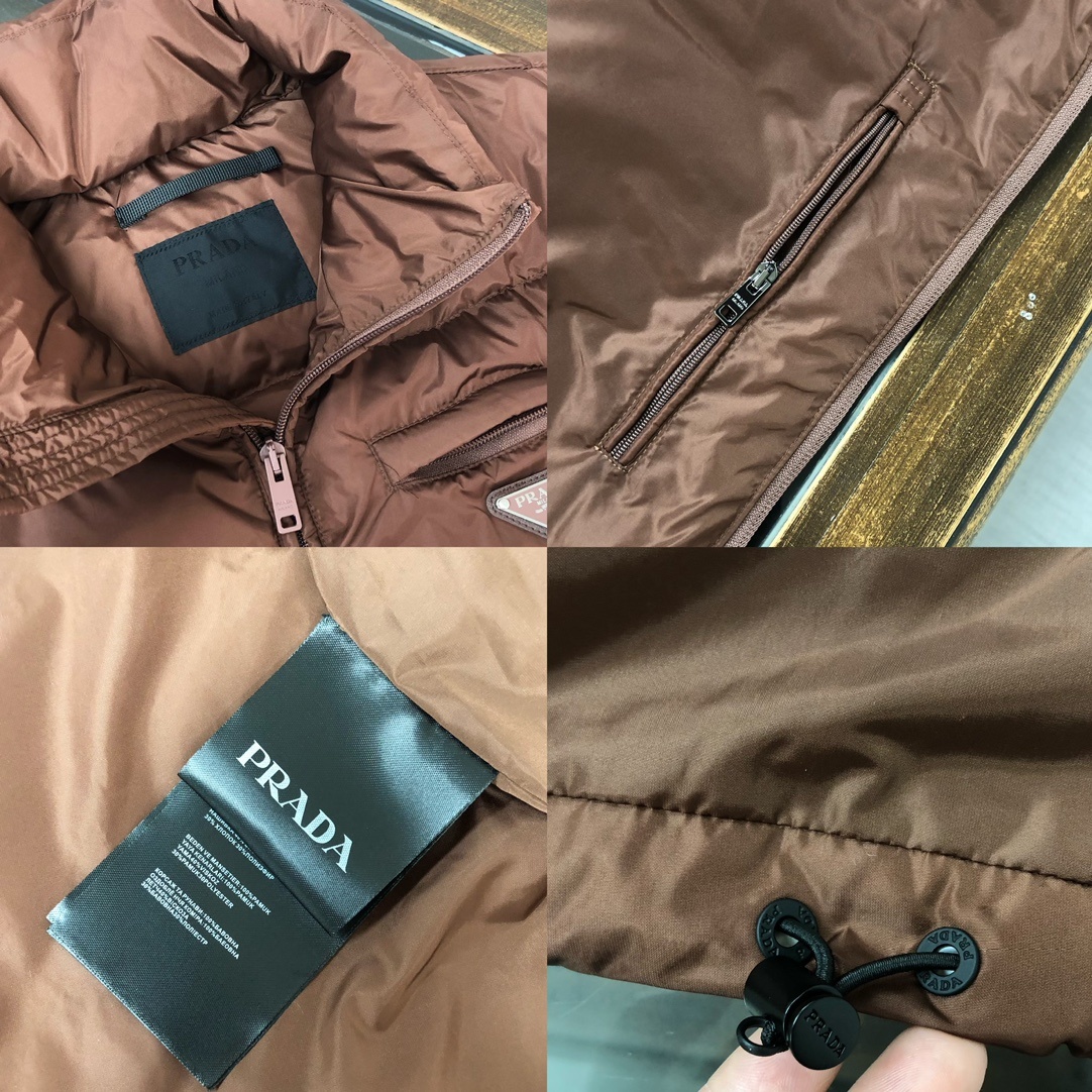 羽绒 PRADA-普拉达 25秋冬经典老牌三角标羽绒马甲背心!经典的铁三角😍每年翻牌必备上身的常青款系列