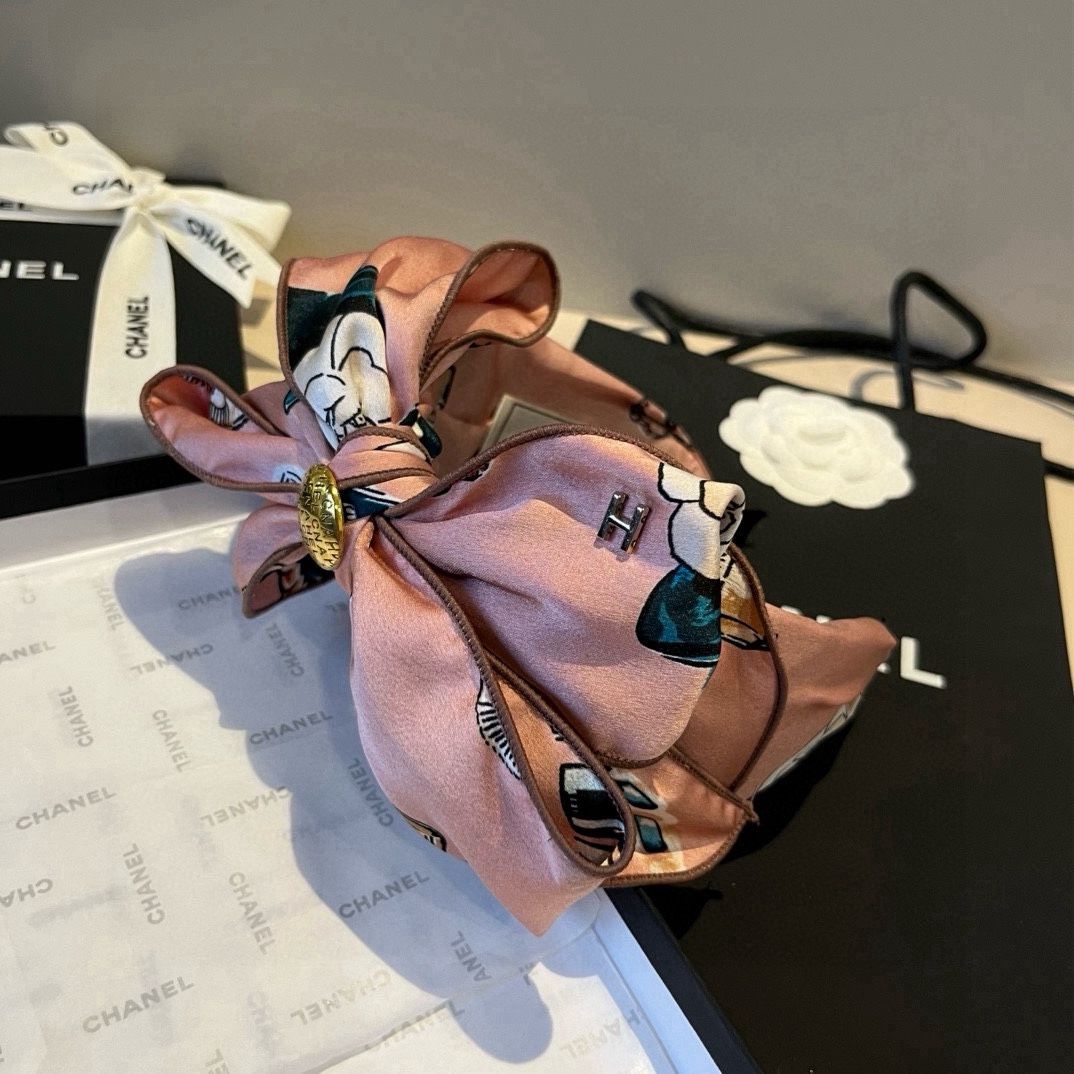 🆕HERMES爱马仕新款蝴蝶结碎花发箍